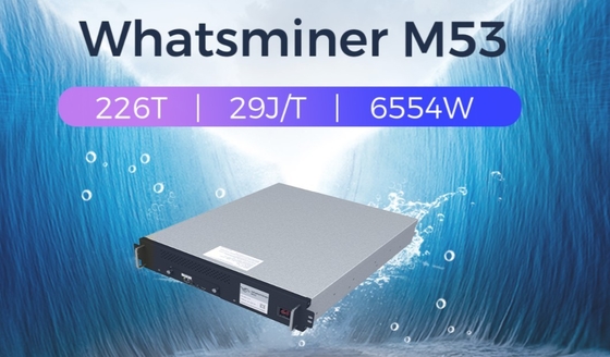 Mineur Machine de Whatsminer M53 226t 226th/S 6554W 29J/TH BTC